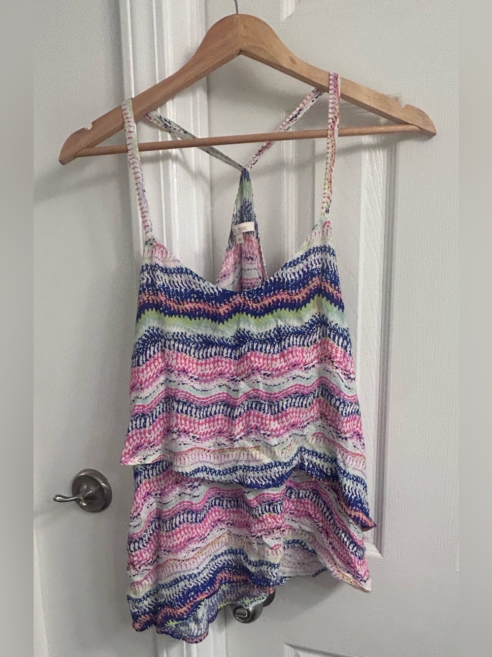 Ella Moss Boho Striped Print Tank Top Women’s Small 100% Rayon Multicolor